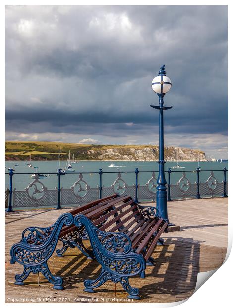 Swanage pier and bay, Dorset Print by Jim Monk