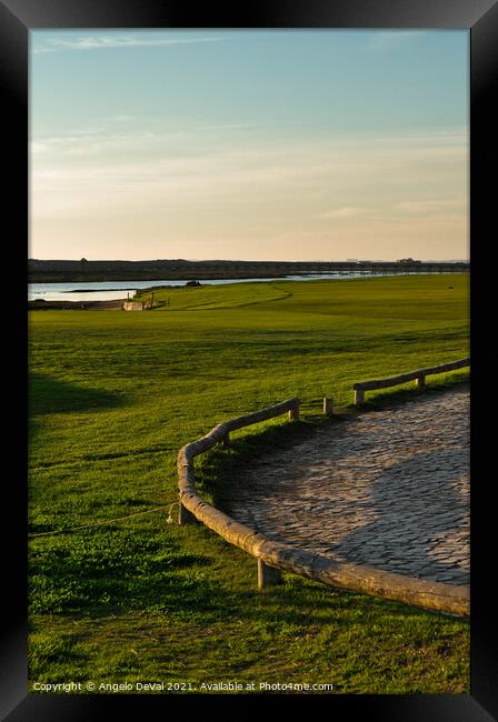 Quinta do Lago Golf Course Before Sunset Framed Print by Angelo DeVal