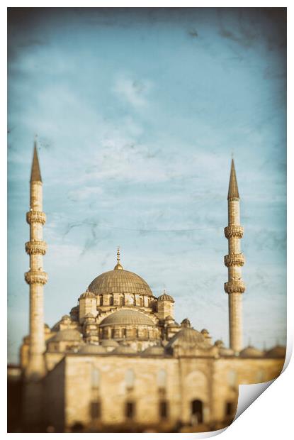 The New Mosque Yeni Cami, Istanbul, Turkey Print by Neil Overy