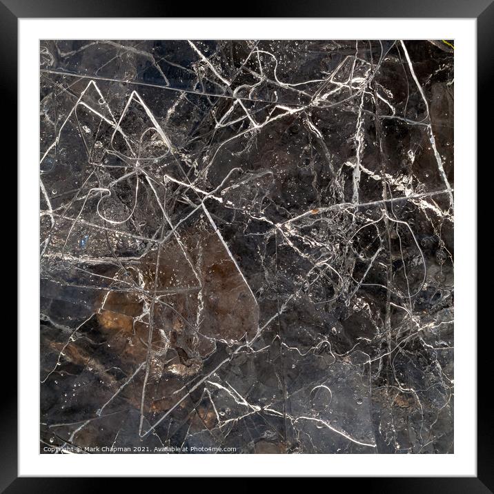 Thin broken ice fragments Framed Mounted Print by Photimageon UK
