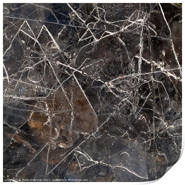 Thin broken ice fragments Print by Photimageon UK