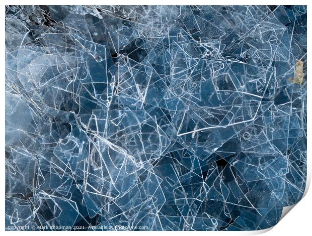 Jumbled fragments of a thin, broken ice sheet Print by Photimageon UK