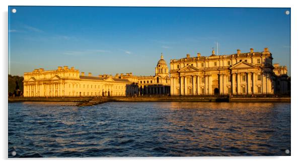 Greenwich University Sunset Acrylic by Clive Eariss