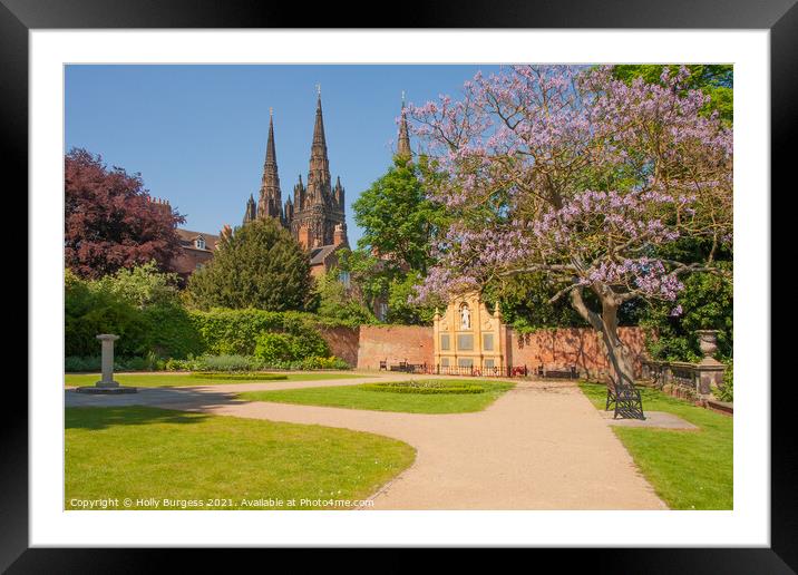 Triple-Spired Lichfield Cathedral: A Gothic Master Framed Mounted Print by Holly Burgess