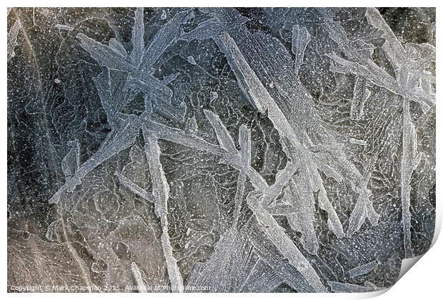 Hoar frost patterns on ice sheet Print by Photimageon UK
