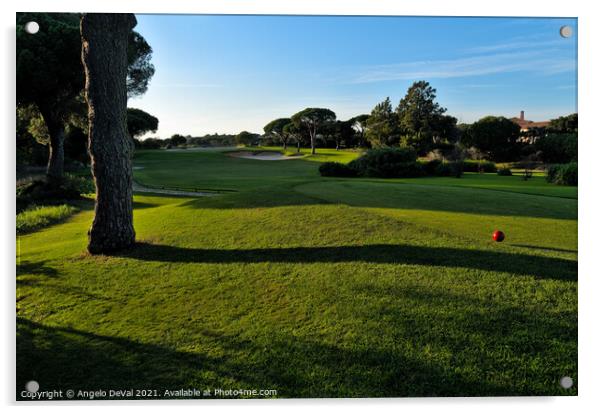 Grassy Golf Fields of Quinta do Lago Acrylic by Angelo DeVal