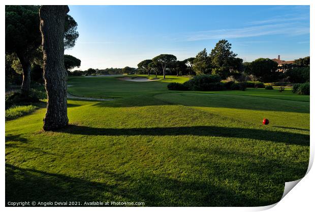 Grassy Golf Fields of Quinta do Lago Print by Angelo DeVal