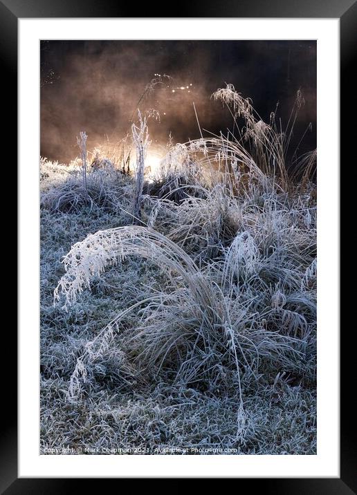 Mist, hoar frost and grass Framed Mounted Print by Photimageon UK