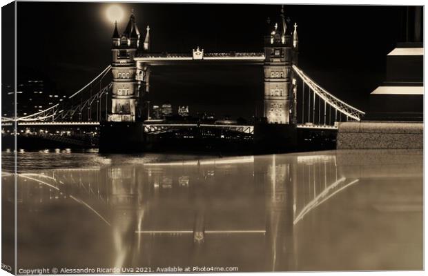 London Tower Bridge Canvas Print by Alessandro Ricardo Uva