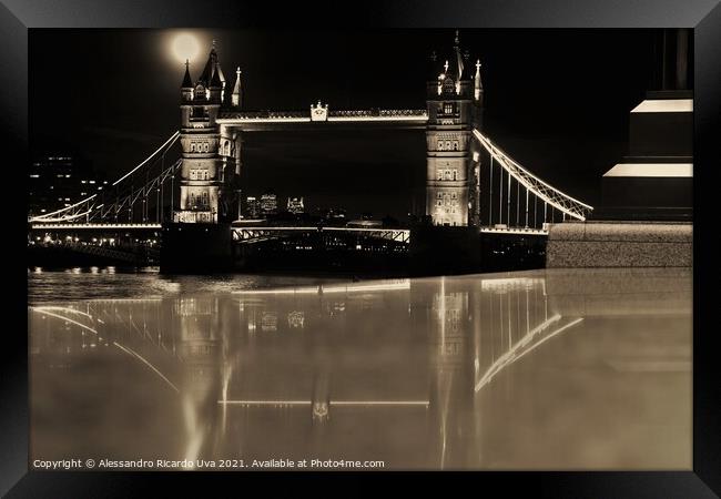 London Tower Bridge Framed Print by Alessandro Ricardo Uva