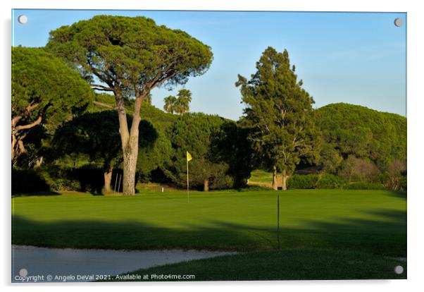 Trees and grassy Golf Course of Quinta do Lago Acrylic by Angelo DeVal