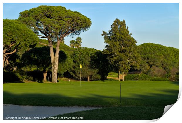 Trees and grassy Golf Course of Quinta do Lago Print by Angelo DeVal