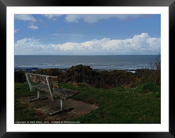 Hilltop Sea View  Framed Mounted Print by Mark Ritson
