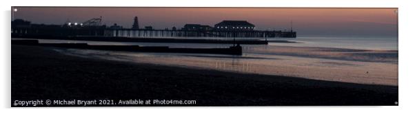 clacton on sea  sunrise  Acrylic by Michael bryant Tiptopimage
