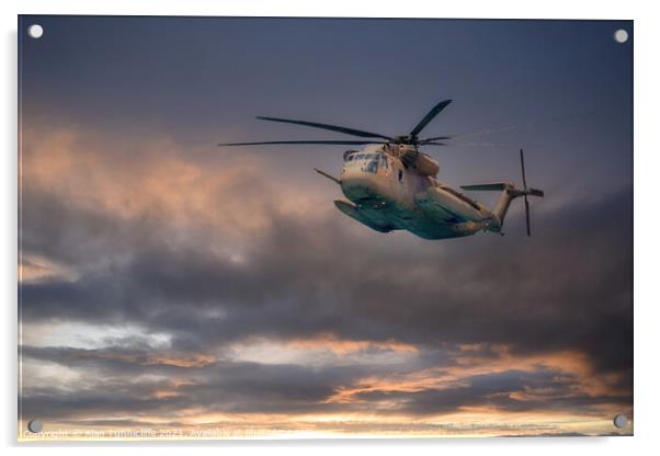 sikorsky ch-53 Acrylic by Alan Tunnicliffe