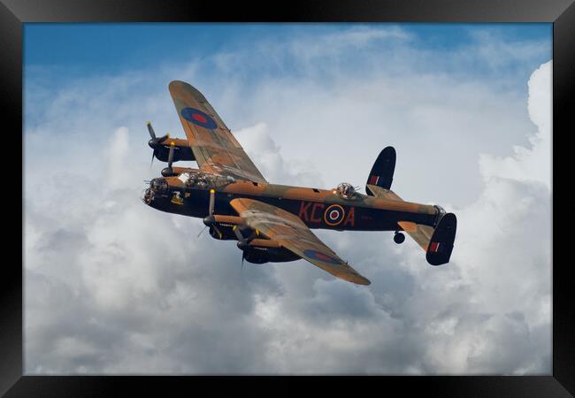 Lancaster Bomber Topside Framed Print by J Biggadike