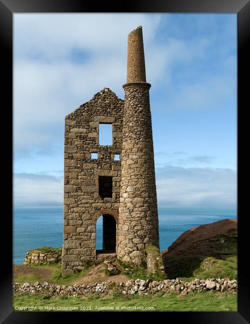 Old Cornish tin mine, Cornwall, England Framed Print by Photimageon UK