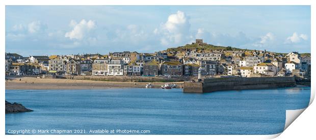 St. Ives Harbour and Town, Cornwall, England Print by Photimageon UK