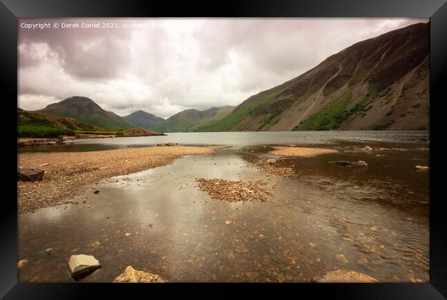 cloudy day at Wastwater in the Lake District #5 Framed Print by Derek Daniel