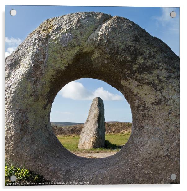 Men an Tol standing stones, Cornwall, England Acrylic by Photimageon UK