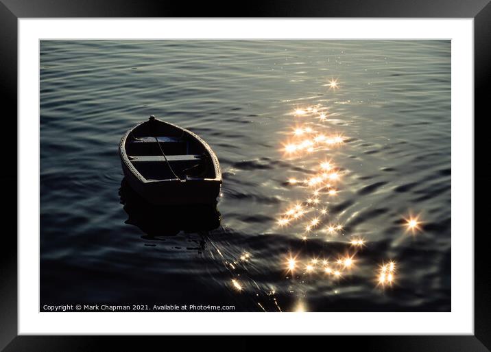 Small rowing Boat and water sparkles, St Ives Harb Framed Mounted Print by Photimageon UK