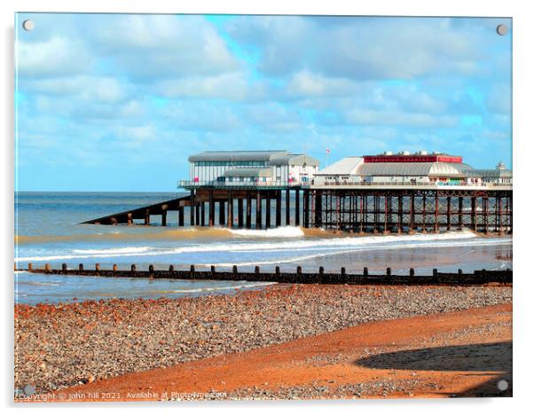 Cromer pier in Norfolk, UK. Acrylic by john hill