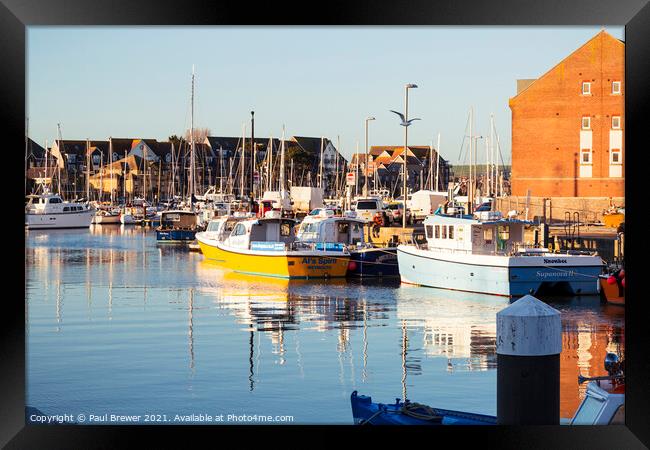 Weymouth Harbour and Marina Framed Print by Paul Brewer