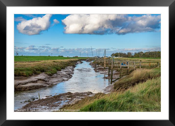 Steeping River, Gibraltar point, Lincolnshire, England Framed Mounted Print by Dave Collins
