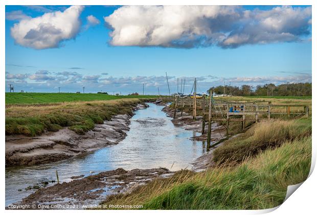 Steeping River, Gibraltar point, Lincolnshire, England Print by Dave Collins