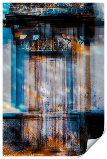 Abstract colonial doorway Print by Phil Crean