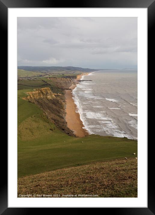 Dorsets Jurassic Coast Framed Mounted Print by Paul Brewer