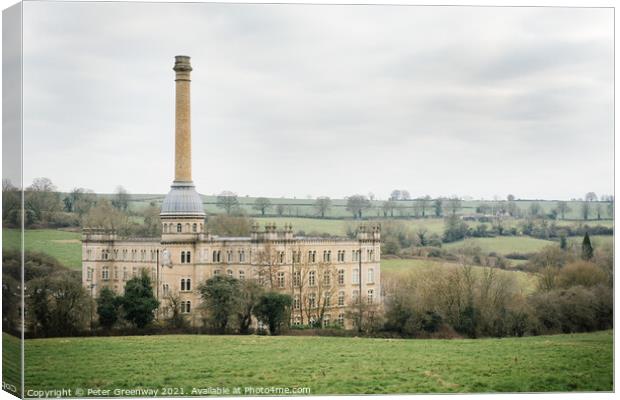 The Historic Bliss Mill In Rural Oxfordshire On A Spring Evening Canvas Print by Peter Greenway