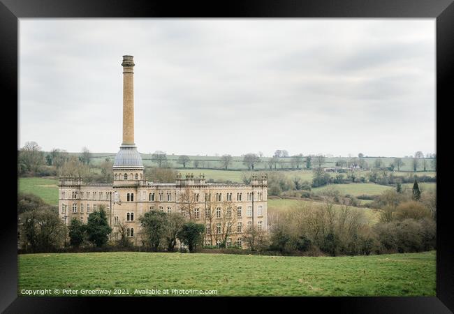 The Historic Bliss Mill In Rural Oxfordshire On A Spring Evening Framed Print by Peter Greenway