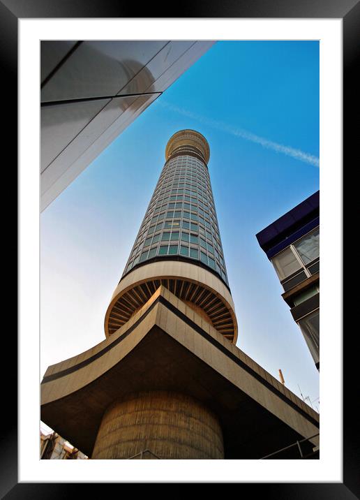 BT Post Office Tower Fitzrovia London England Framed Mounted Print by Andy Evans Photos