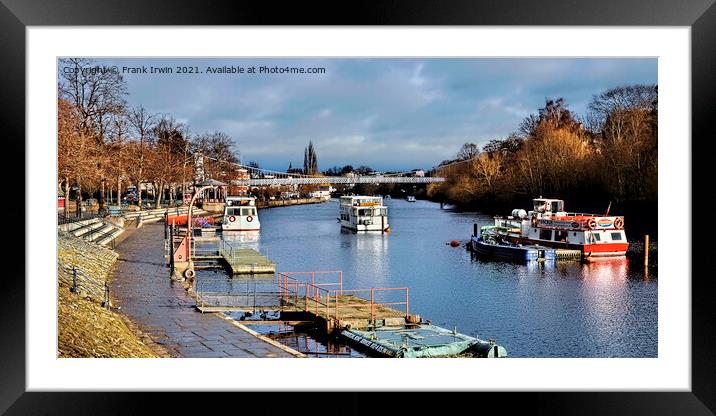 Looking down the River Dee towards Queen's Park Br Framed Mounted Print by Frank Irwin