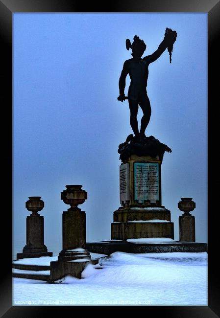 PERSEUS IN THE SNOW Framed Print by Russell Mander