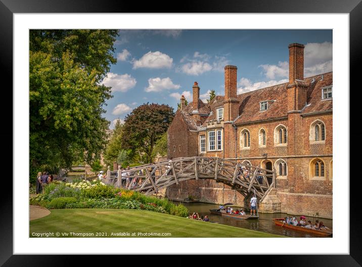 Summer in Cambridge Framed Mounted Print by Viv Thompson