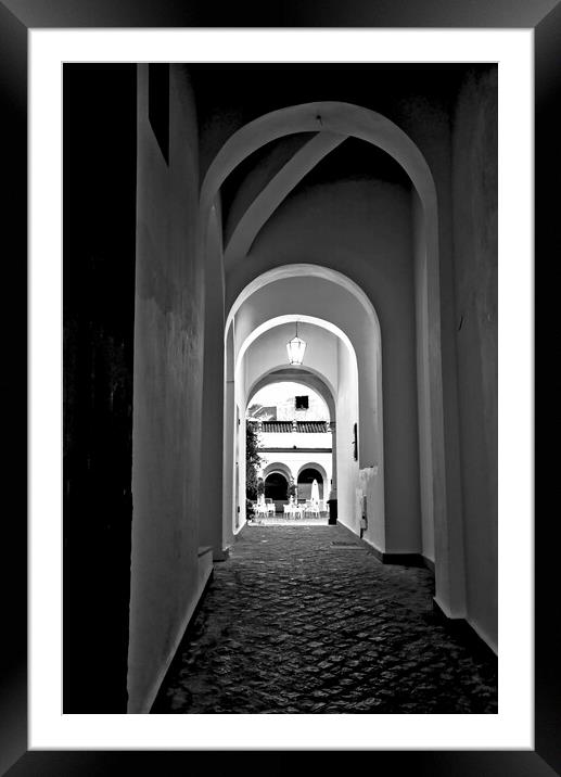 Streets of carmona in the town center Framed Mounted Print by Jose Manuel Espigares Garc