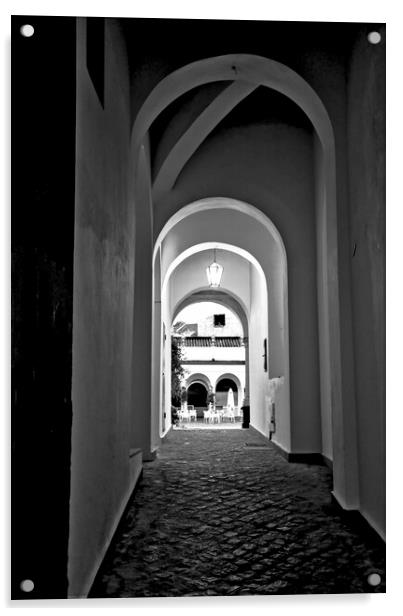 Streets of carmona in the town center Acrylic by Jose Manuel Espigares Garc