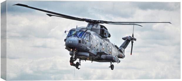 Merlin Mk2 Royal Navy Helicopter ( Last man Out )  Canvas Print by Jon Fixter