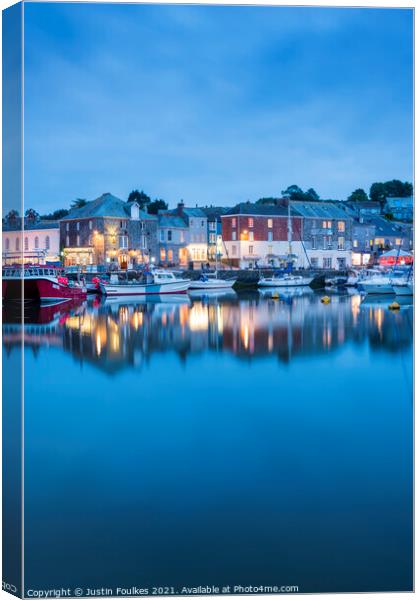 Padstow, Cornwall Canvas Print by Justin Foulkes