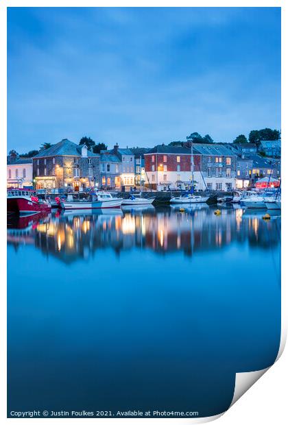 Padstow, Cornwall Print by Justin Foulkes
