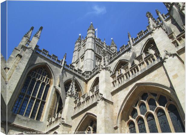bath cathedral somerset Canvas Print by Michael bryant Tiptopimage