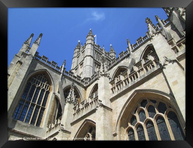 bath cathedral somerset Framed Print by Michael bryant Tiptopimage