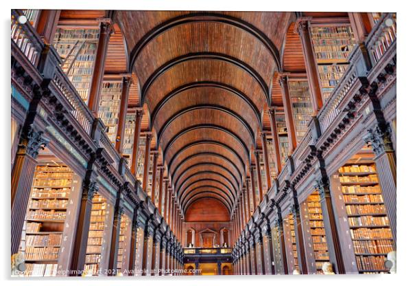 Trinity college library in Dublin, Ireland Acrylic by Delphimages Art