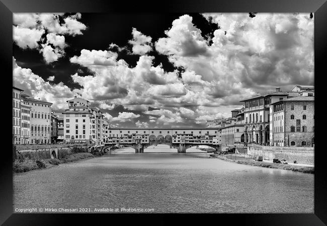 A cloudy day in Florence, Tuscany Framed Print by Mirko Chessari