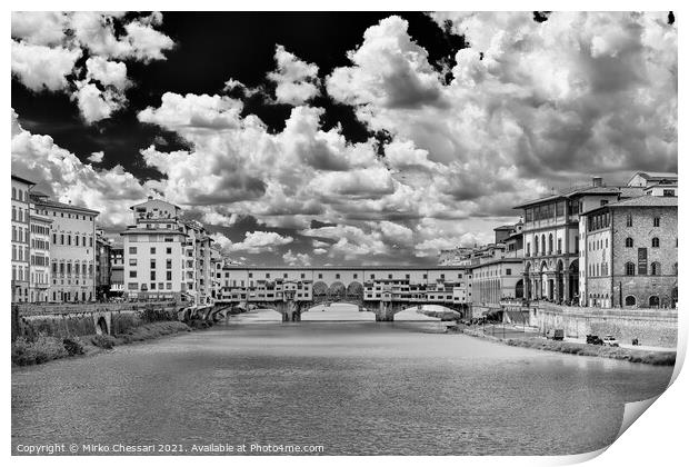 A cloudy day in Florence, Tuscany Print by Mirko Chessari