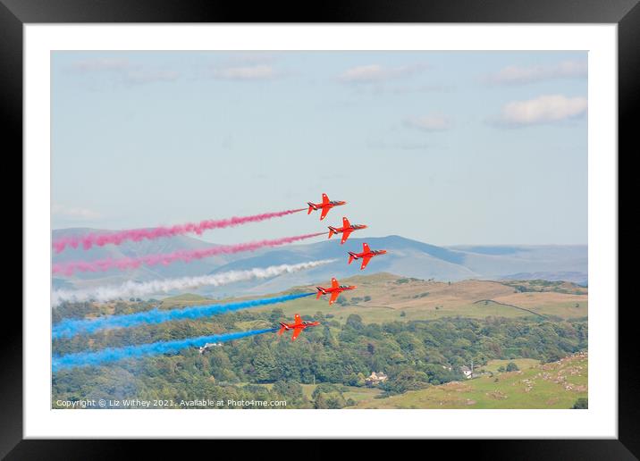 Red Arrows, Lake District Framed Mounted Print by Liz Withey