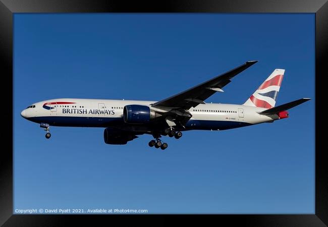 British Airways Boeing 777-236         Framed Print by David Pyatt