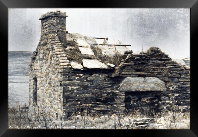 West Mainland Orkney Isles Ruin at Yesnaby Scotlan Framed Print by Barbara Jones